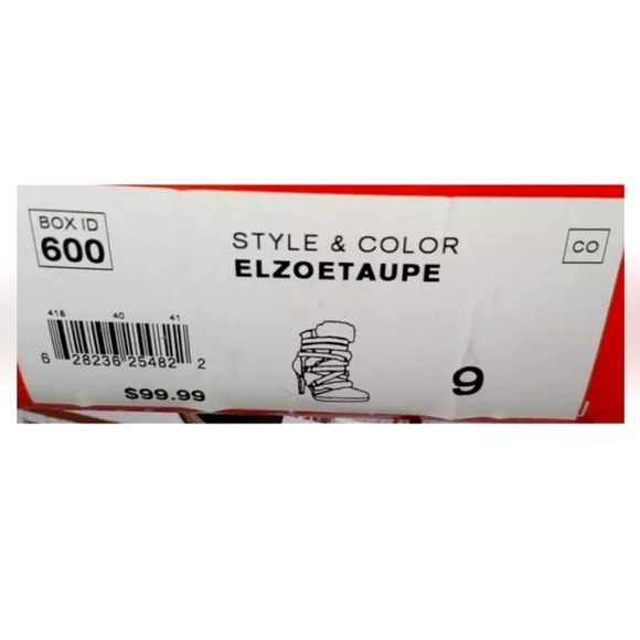 👢ELLE👢VEGAN FUR & SUEDE AROUND STRAPS 4.5” HIGH HEEL ANKLE BOOTS EUC💃 - Picture 12 of 15